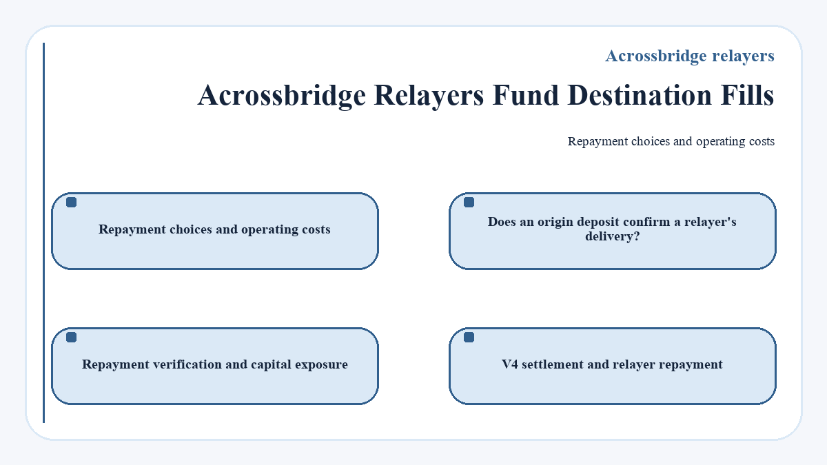 Acrossbridge Relayers Fund Destination Fills - topic outline